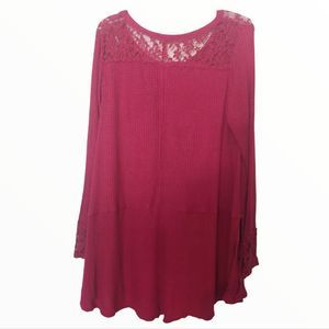 ❤️ Torrid Waffle knit lace sweater